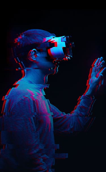 Hington Klarsey: gamer with virtual reality headset